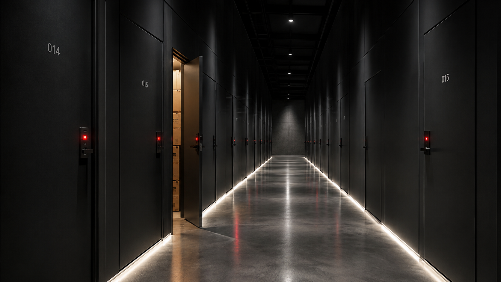 Ay Yıldız Self-Storage iç mekan — modüler oda sistemi